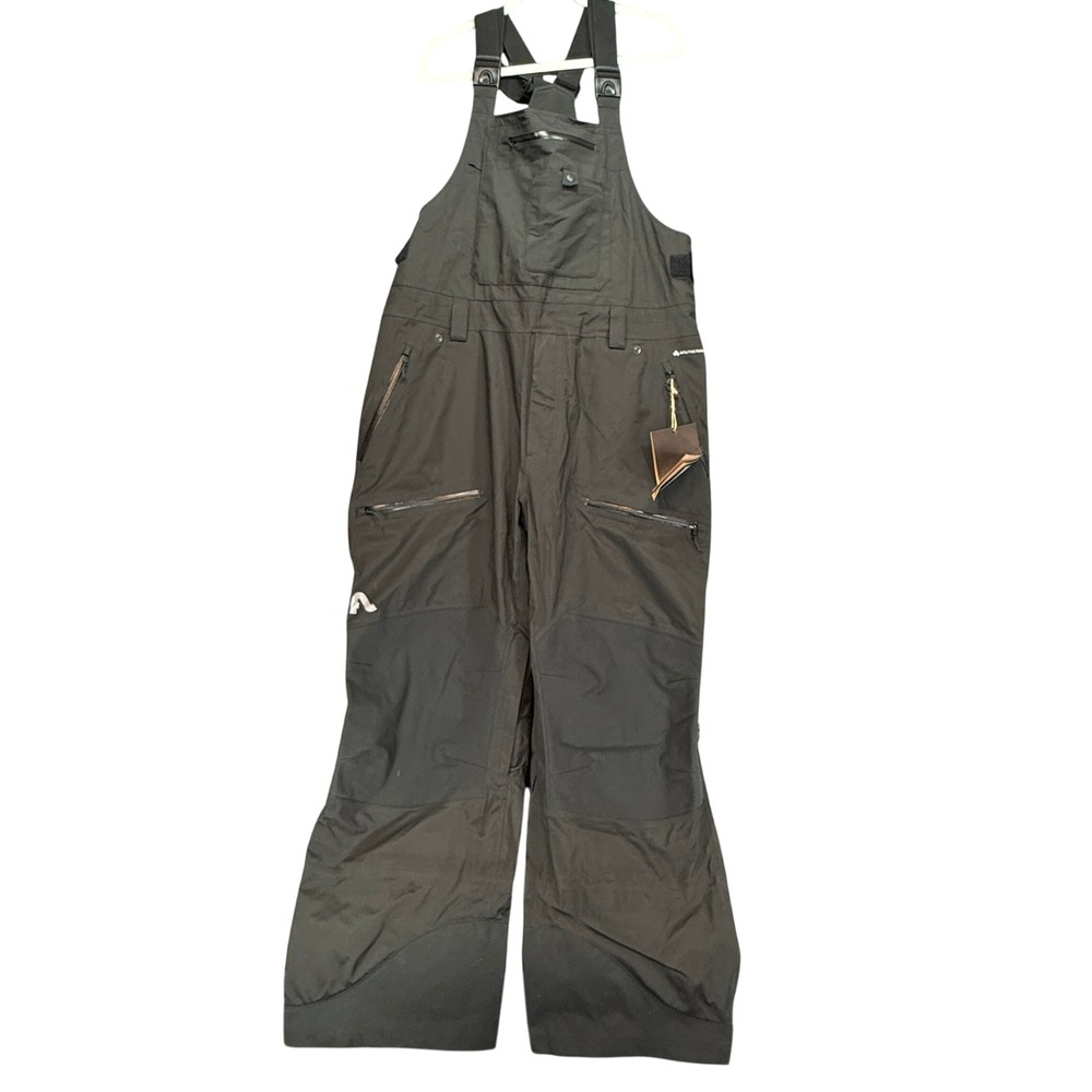 Flylow Baker Perm Bib Mens XXL Black Waterproof‎ Ski Snowboard Pants NEW